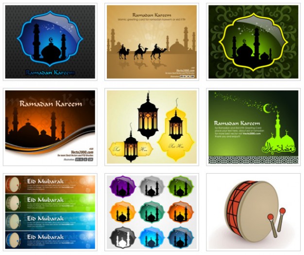 Ramadan islamic Islam greeting card template for ramadan kareem or eidilfitr about Muslim Greeting c